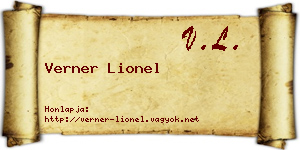 Verner Lionel névjegykártya